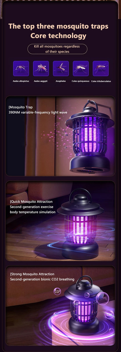 Xiaomi Electric Mosquito Killing Lamp Rechargeable Indoor Outdoor 2-in-1Anti Mosquito Trap Camping Lighting Quite Insect Killer