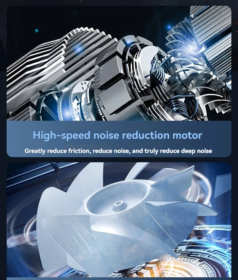 4-speed timed multifunctional circulating fan touch screen remote control bladeless fan, low-noise turbo desktop electric fan
