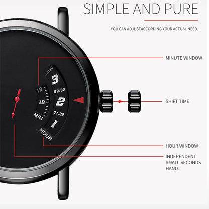 UTHAI CQ57 Men's Quartz Watch, Watch Leather Strap, Sports, Business, Leisure, Waterproof Top Brand, Simple Men's Watch