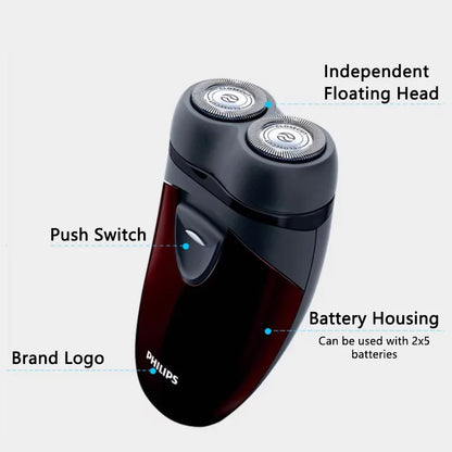 PHILIPS New PQ206 Electric Shaver Fast Dry Shaving Double Blade Floating Head Beard Trimmer Men's Shaver Electric Razors Machine