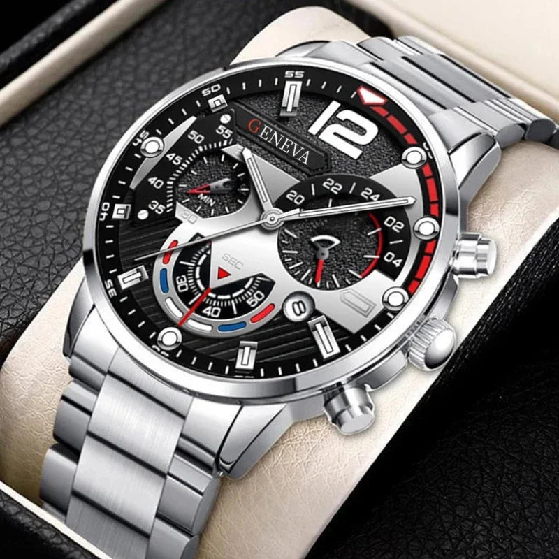 Fashion Mens Watches Luxury Quartz Wristwatch Calendar Luminous Clock Men Business Casual Steel Watch Reloj Hombre Часы Мужские