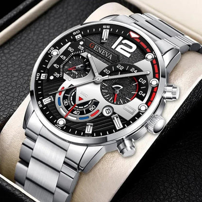 Fashion Mens Watches Luxury Quartz Wristwatch Calendar Luminous Clock Men Business Casual Steel Watch Reloj Hombre Часы Мужские