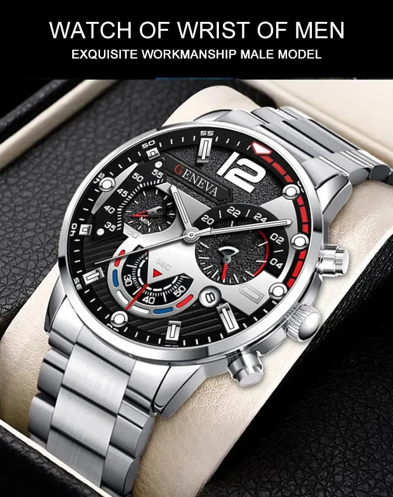 Fashion Mens Watches Luxury Quartz Wristwatch Calendar Luminous Clock Men Business Casual Steel Watch Reloj Hombre Часы Мужские