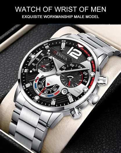 Fashion Mens Watches Luxury Quartz Wristwatch Calendar Luminous Clock Men Business Casual Steel Watch Reloj Hombre Часы Мужские