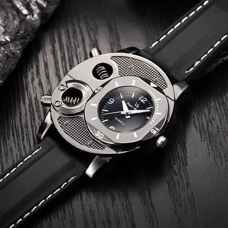 UTHAI CQ151 Retro Men's Personality Big Plate Watch Student Trend Sports Silicone Watch Men's Casual Business Quartz Watch