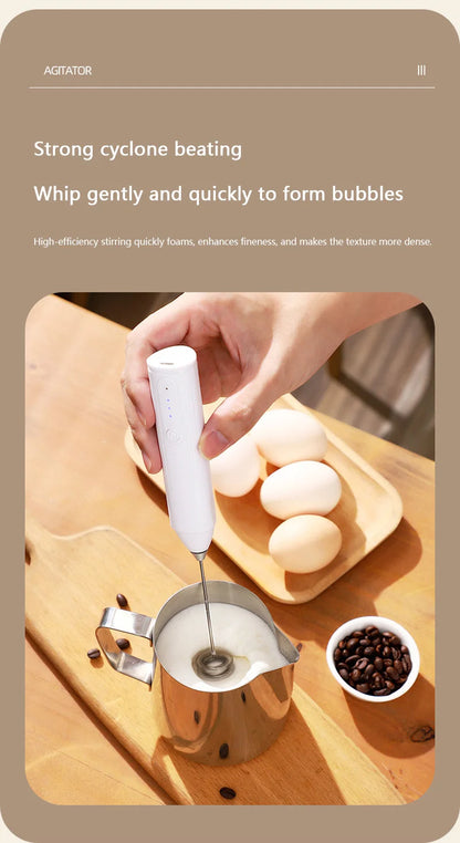 MIJIA Wireless Milk Frother Electric Handheld Blender Electrical CoffeeMaker Whisk Mixer Rechargable For Coffee Cappuccino Cream