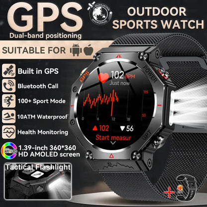 2025 New T-Rex 3 Ultra GPS Smart Watch Men 10ATM IP68 Waterproof Built-in Dual-band GNSS Compass Military Sport Smart Watch
