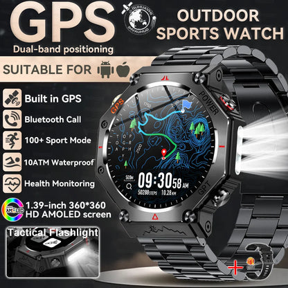 2025 New T-Rex 3 Ultra GPS Smart Watch Men 10ATM IP68 Waterproof Built-in Dual-band GNSS Compass Military Sport Smart Watch