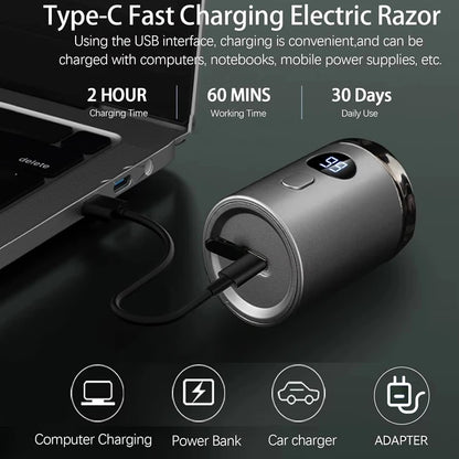 Xiaomi Electric Shaver Mini Led Digital Display Men Rechargeable Type-c Charging Car Portable Shaver  Men Women Home Razor