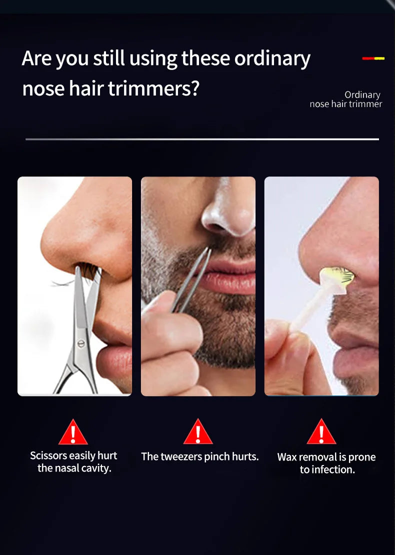 Mini Pocket Nose Hair Trimmer Painless Clipper Nose Ears Hair Eyebrow Waterproof Portable Trimmer For Men Women