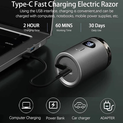 Xiaomi Electric Shaver Mini Led Digital Display Men Rechargeable Type-c Charging Car Portable Shaver  Men Women Home Razor