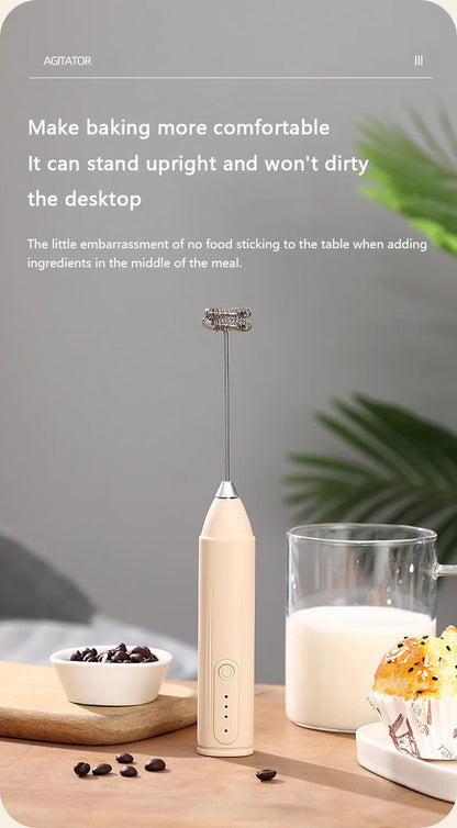 MIJIA Wireless Milk Frother Electric Handheld Blender Electrical CoffeeMaker Whisk Mixer Rechargable For Coffee Cappuccino Cream
