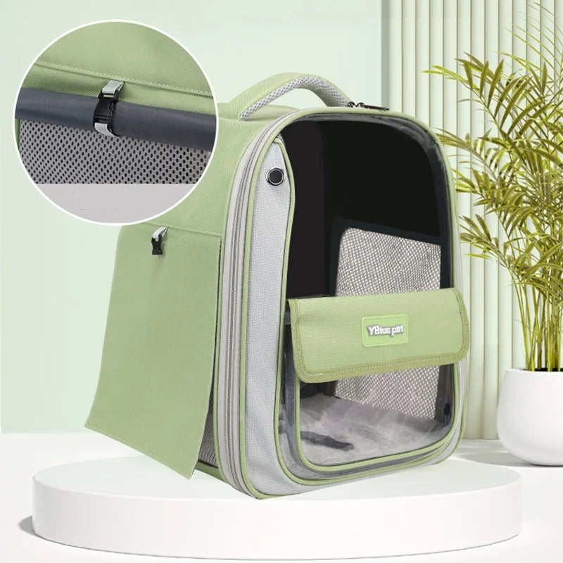 Cat Carriers Cat Backpack Breathable Mesh Dog Backpack Foldable Large Capacity Cat Carrying Bag Outdoor Travel Bag Pet Supplies