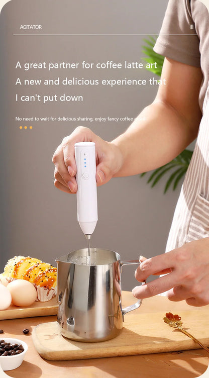 MIJIA Wireless Milk Frother Electric Handheld Blender Electrical CoffeeMaker Whisk Mixer Rechargable For Coffee Cappuccino Cream