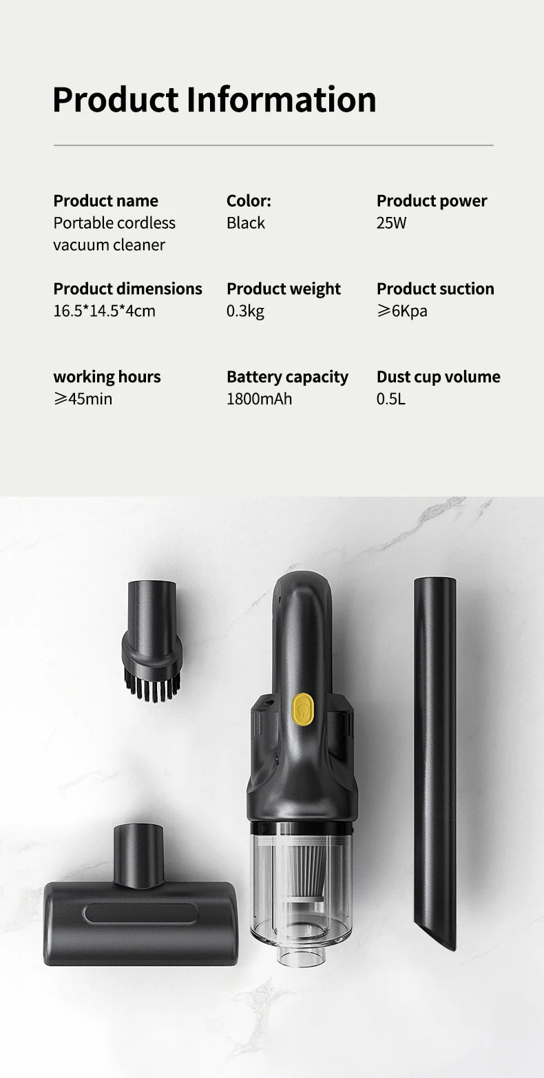 Wireless handheld vacuum cleaner vacuum cleaner car household vacuum cleaner portable household cleaning tool vacuum cleaner