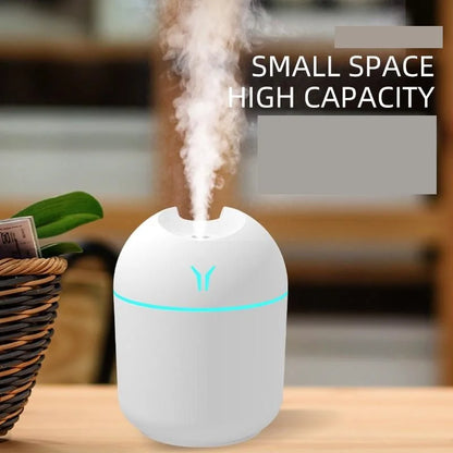 USB Mini Air Humidifier Aroma Essential Oil Diffuser For Home Car Ultrasonic Mute Mist Maker Diffuser with LED Color Lamp