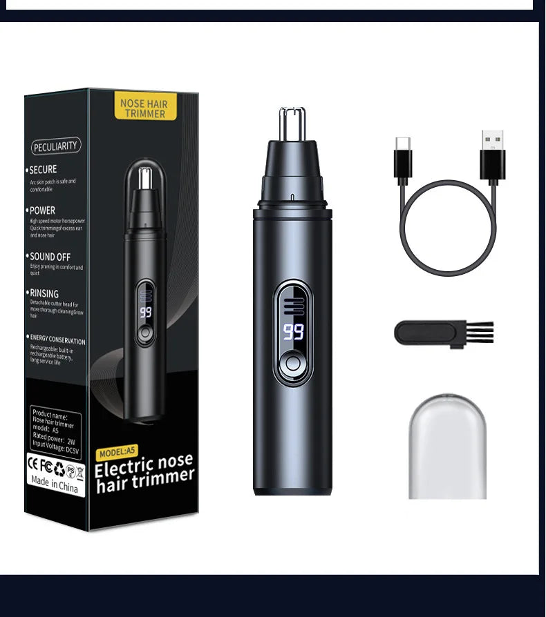 Mini Pocket Nose Hair Trimmer Painless Clipper Nose Ears Hair Eyebrow Waterproof Portable Trimmer For Men Women