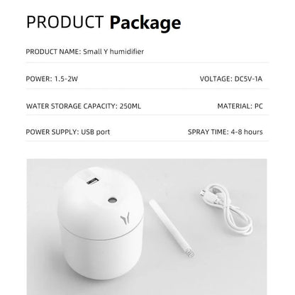 USB Mini Air Humidifier Aroma Essential Oil Diffuser For Home Car Ultrasonic Mute Mist Maker Diffuser with LED Color Lamp