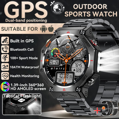 2025 New T-Rex 3 Ultra GPS Smart Watch Men 10ATM IP68 Waterproof Built-in Dual-band GNSS Compass Military Sport Smart Watch