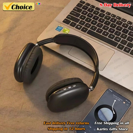 P9 Wireless Bluetooth Earphones Headphones Outdoor Sports Headset 5.1 With Charging Bin Display Touch Control Earbuds for Muisc