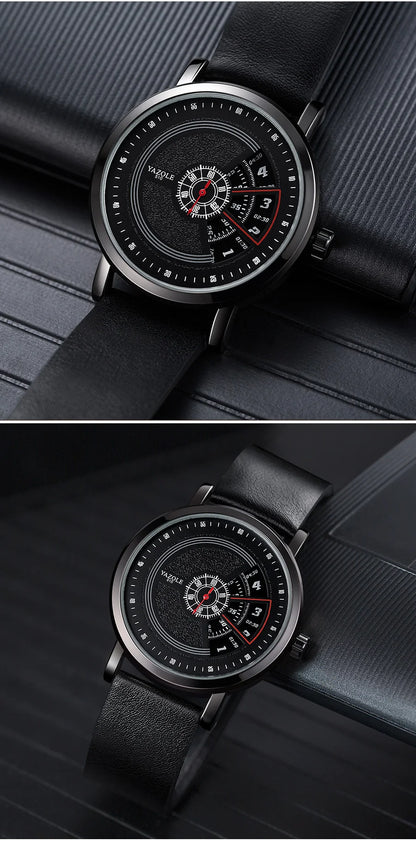 UTHAI CQ57 Men's Quartz Watch, Watch Leather Strap, Sports, Business, Leisure, Waterproof Top Brand, Simple Men's Watch