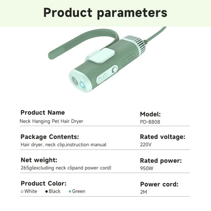 Pet Hair Dryer High Power Silent Hair Blowing Artifact Large and Small Dog Water Blower Special for Dogs