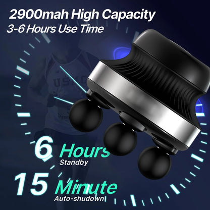 4-Heads Electric Muscle Massager Fascia Gun High-Frequency Vibration Massage Gun Deep Tissue Massage For Body Myofascial Release