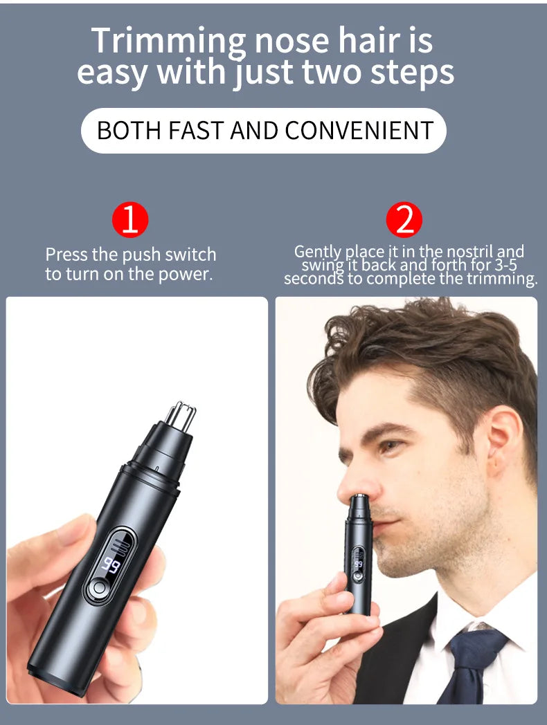 Mini Pocket Nose Hair Trimmer Painless Clipper Nose Ears Hair Eyebrow Waterproof Portable Trimmer For Men Women