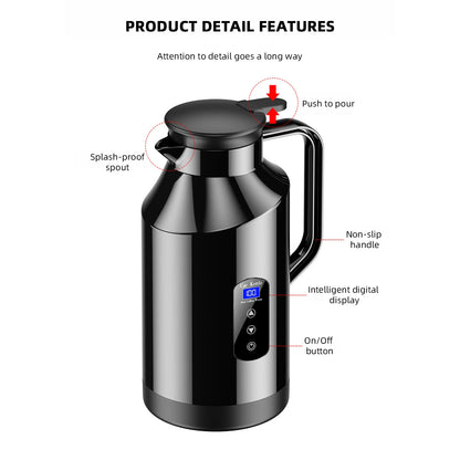 Car Mounted Kettle 12v24v Electric Kettle For Trucks 1500ML Large Capacity Insulated Car Boiling Water Coffee Instant Noodles