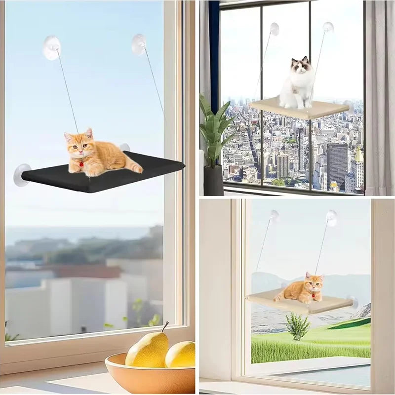 Cat Window Hanging Hammock Bed Suction Cup Space Saving All Seasons Easy Install Pet Bed Cat Climbing Frame Pet Accessories