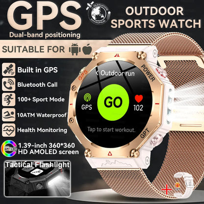 2025 New T-Rex 3 Ultra GPS Smart Watch Men 10ATM IP68 Waterproof Built-in Dual-band GNSS Compass Military Sport Smart Watch