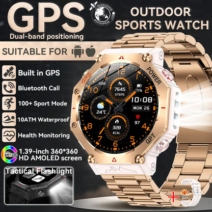 2025 New T-Rex 3 Ultra GPS Smart Watch Men 10ATM IP68 Waterproof Built-in Dual-band GNSS Compass Military Sport Smart Watch
