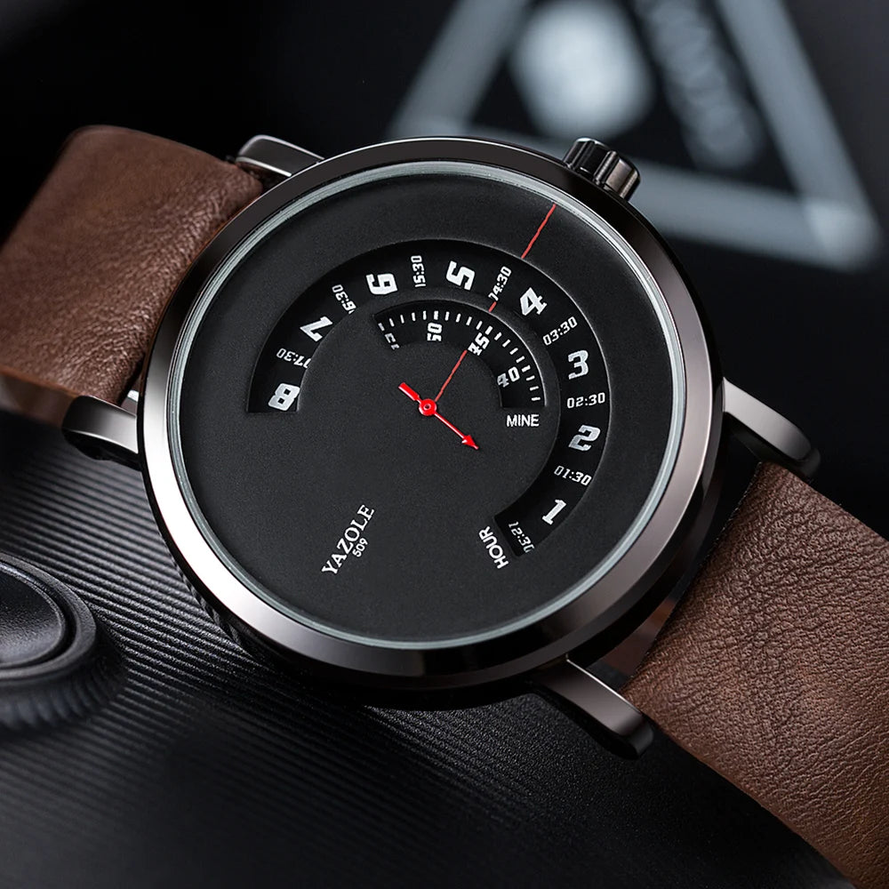 UTHAI CQ57 Men's Quartz Watch, Watch Leather Strap, Sports, Business, Leisure, Waterproof Top Brand, Simple Men's Watch