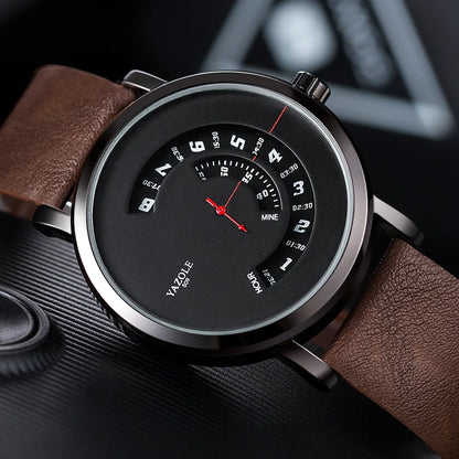 UTHAI CQ57 Men's Quartz Watch, Watch Leather Strap, Sports, Business, Leisure, Waterproof Top Brand, Simple Men's Watch