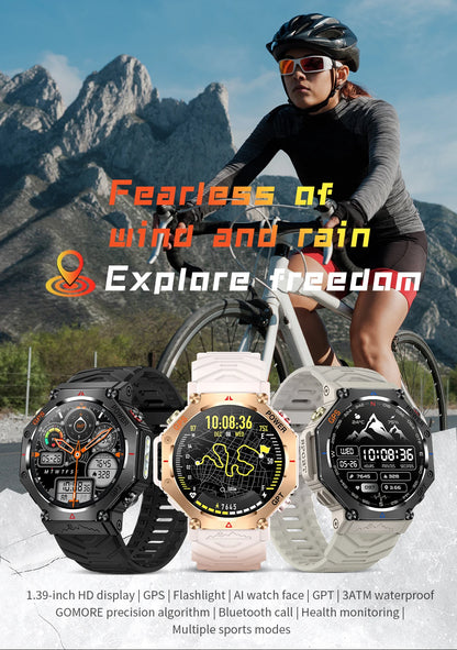 2025 New T-Rex 3 Ultra GPS Smart Watch Men 10ATM IP68 Waterproof Built-in Dual-band GNSS Compass Military Sport Smart Watch