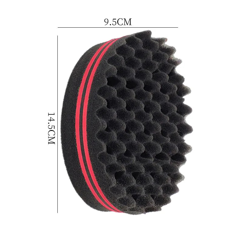 Hair Brush Sponge for Dreads Twists Big Holes Metal Hair Pick Comb Double-sided Breathable Perm Styling Brush for Hair Styling