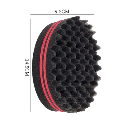 Hair Brush Sponge for Dreads Twists Big Holes Metal Hair Pick Comb Double-sided Breathable Perm Styling Brush for Hair Styling