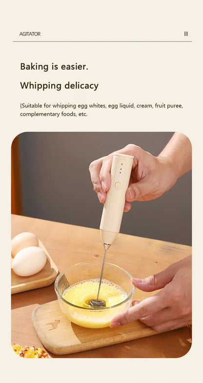 MIJIA Wireless Milk Frother Electric Handheld Blender Electrical CoffeeMaker Whisk Mixer Rechargable For Coffee Cappuccino Cream