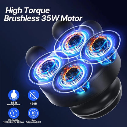 4-Heads Electric Muscle Massager Fascia Gun High-Frequency Vibration Massage Gun Deep Tissue Massage For Body Myofascial Release