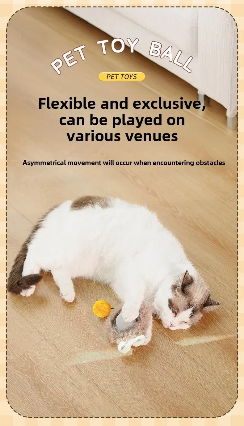 Interactive Rolling Cat Ball Dog Toy Rolling Ball for Indoor 360° Automatic Rolling Pet Ball Self RollingBall Pet Supplies