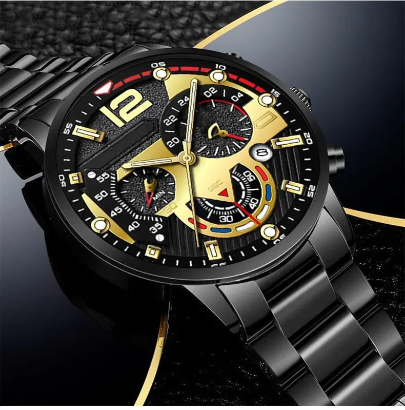 Fashion Mens Watches Luxury Quartz Wristwatch Calendar Luminous Clock Men Business Casual Steel Watch Reloj Hombre Часы Мужские