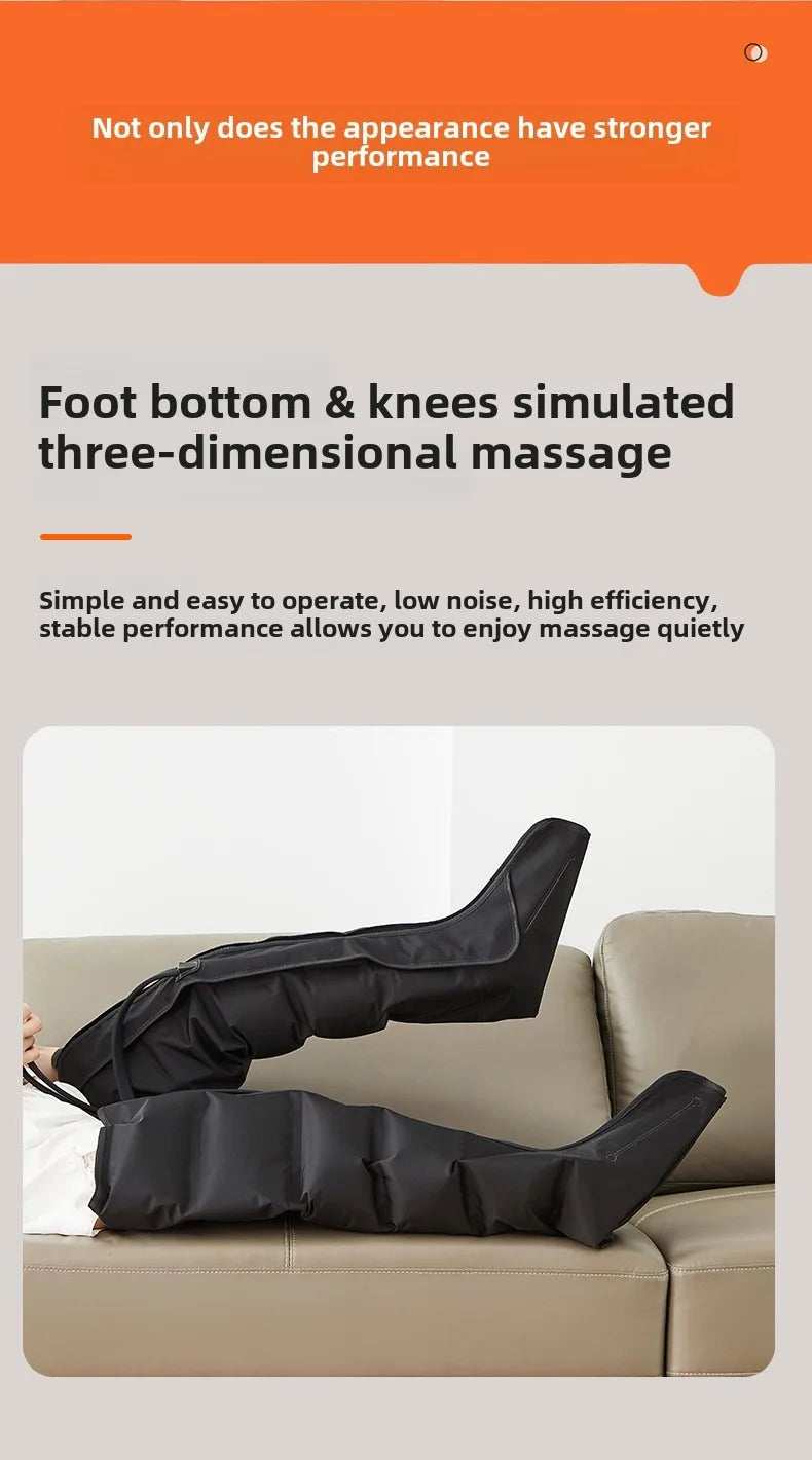 Jinkairui Electric Air Pressure Leg Massager Kneading Squeeze Deep Relaxation Calf Foot with Remote Control