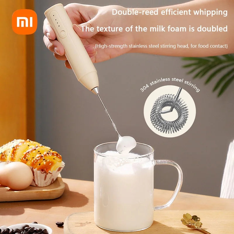 MIJIA Wireless Milk Frother Electric Handheld Blender Electrical CoffeeMaker Whisk Mixer Rechargable For Coffee Cappuccino Cream