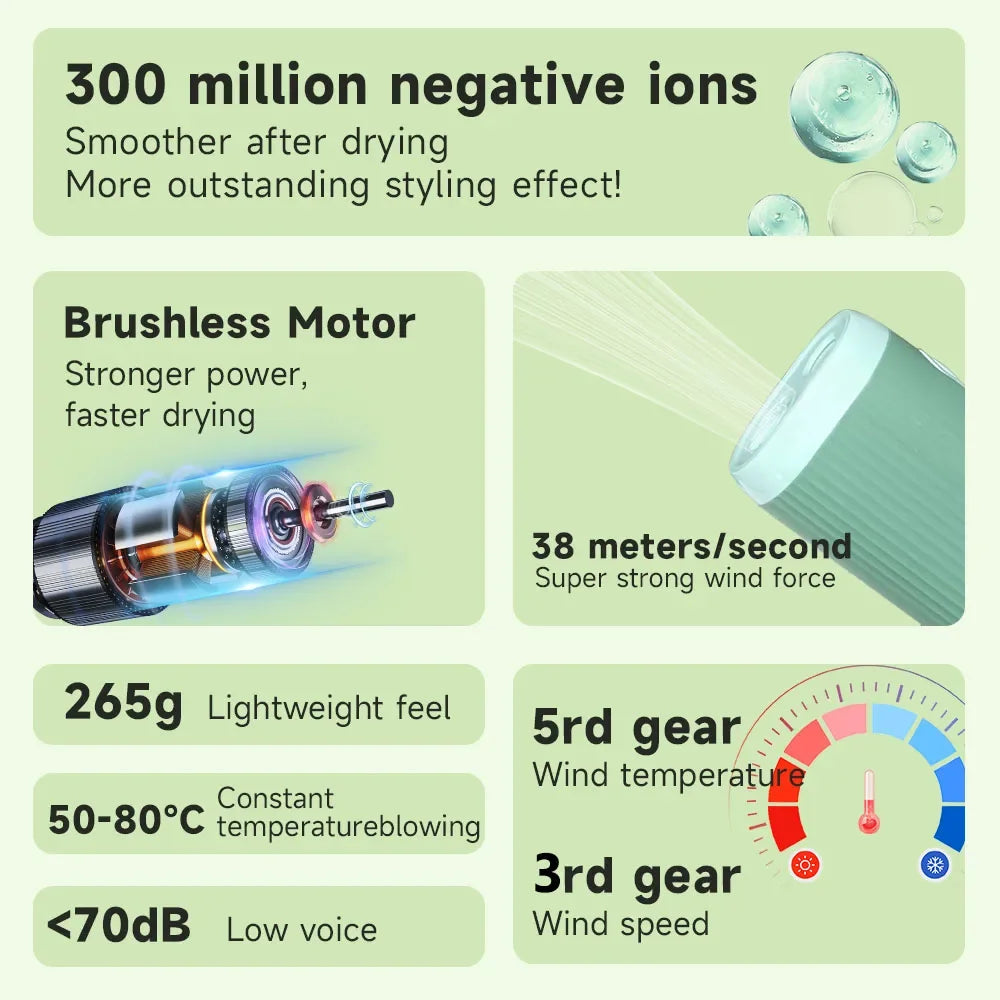 Pet Hair Dryer High Power Silent Hair Blowing Artifact Large and Small Dog Water Blower Special for Dogs