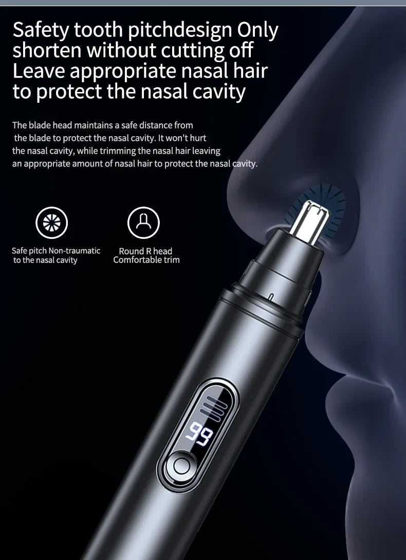 Mini Pocket Nose Hair Trimmer Painless Clipper Nose Ears Hair Eyebrow Waterproof Portable Trimmer For Men Women
