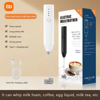 MIJIA Wireless Milk Frother Electric Handheld Blender Electrical CoffeeMaker Whisk Mixer Rechargable For Coffee Cappuccino Cream