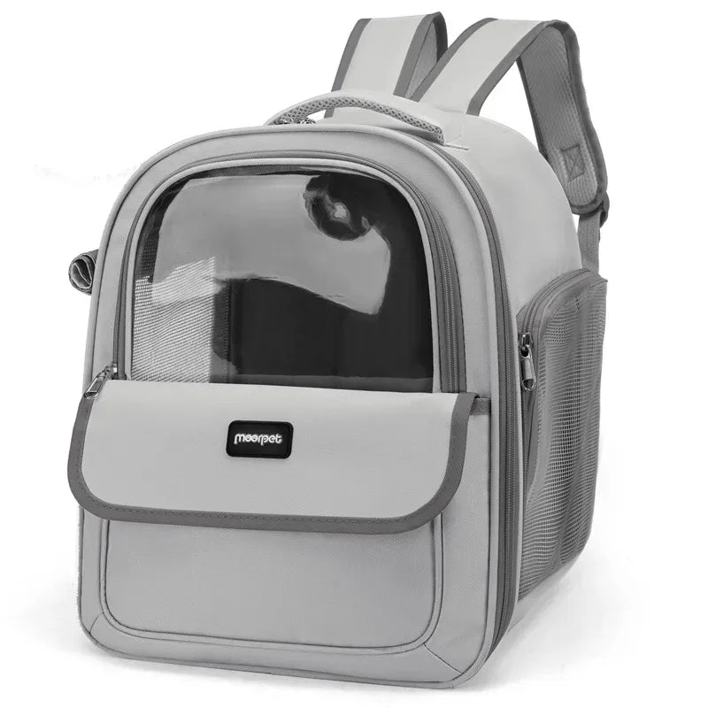 Cat Carriers Cat Backpack Breathable Mesh Dog Backpack Foldable Large Capacity Cat Carrying Bag Outdoor Travel Bag Pet Supplies