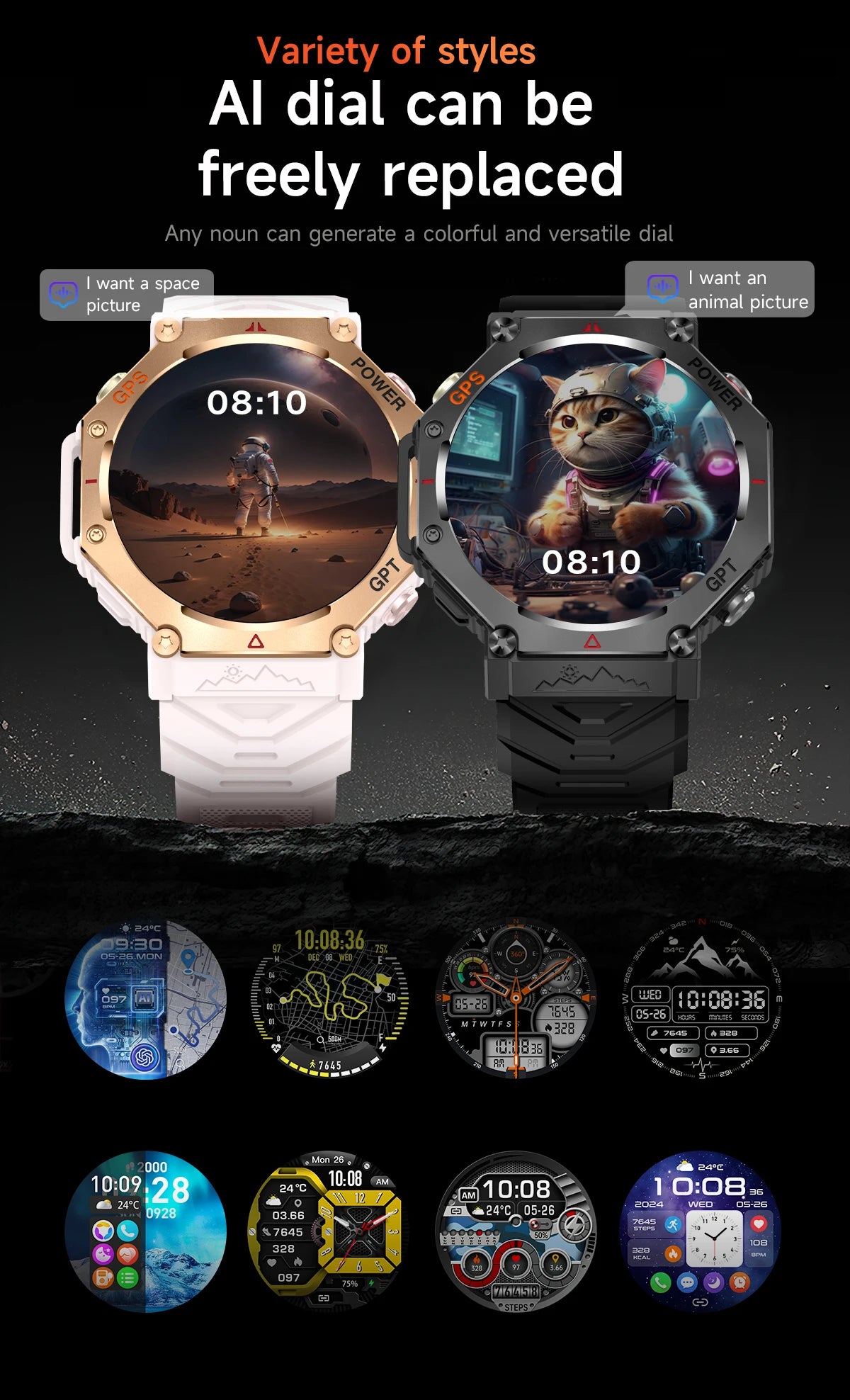 2025 New T-Rex 3 Ultra GPS Smart Watch Men 10ATM IP68 Waterproof Built-in Dual-band GNSS Compass Military Sport Smart Watch