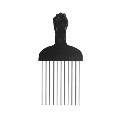 Hair Brush Sponge for Dreads Twists Big Holes Metal Hair Pick Comb Double-sided Breathable Perm Styling Brush for Hair Styling