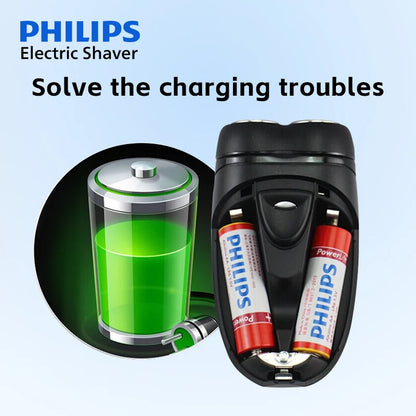 PHILIPS New PQ206 Electric Shaver Fast Dry Shaving Double Blade Floating Head Beard Trimmer Men's Shaver Electric Razors Machine